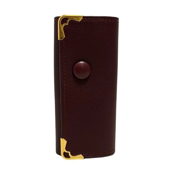 Cartier Must Line - Bordeaux Gold Leather Hardware Key Case 124-081225 - Picture 1 of 6